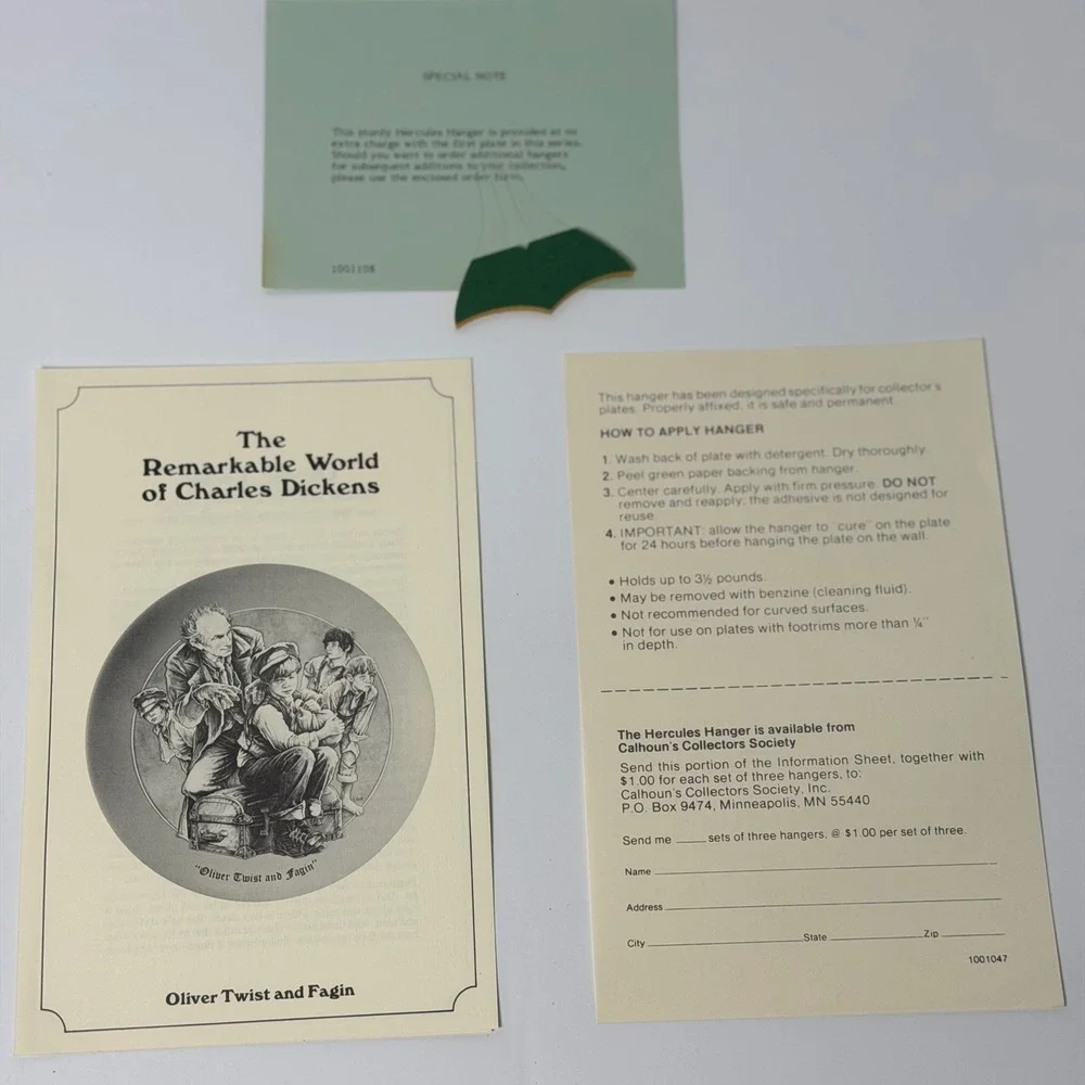 Wedgwood Oliver Twist and Fagin Collector Plate Konrad Hack Limited Edition COA